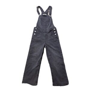 Levi's SilverTab Girls Denim Overalls Size 10 Regular Black Gray Jeans